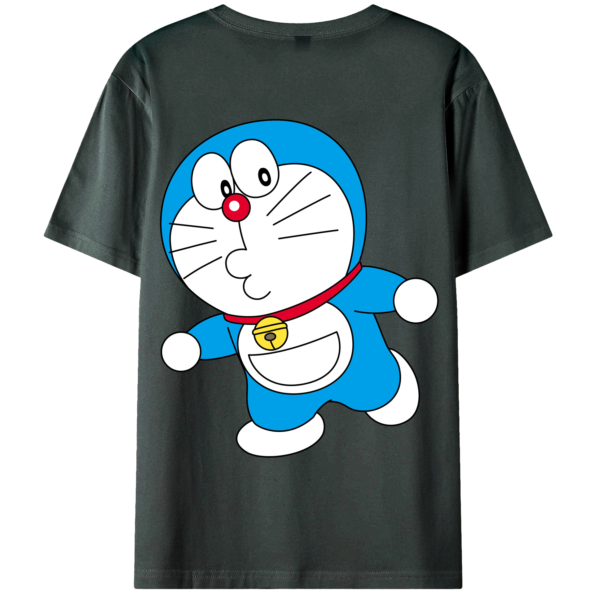 （画像用） ドラえもん Doraemon 綿100％ メンズ半袖Tシャツ（バックプリント） 通気性